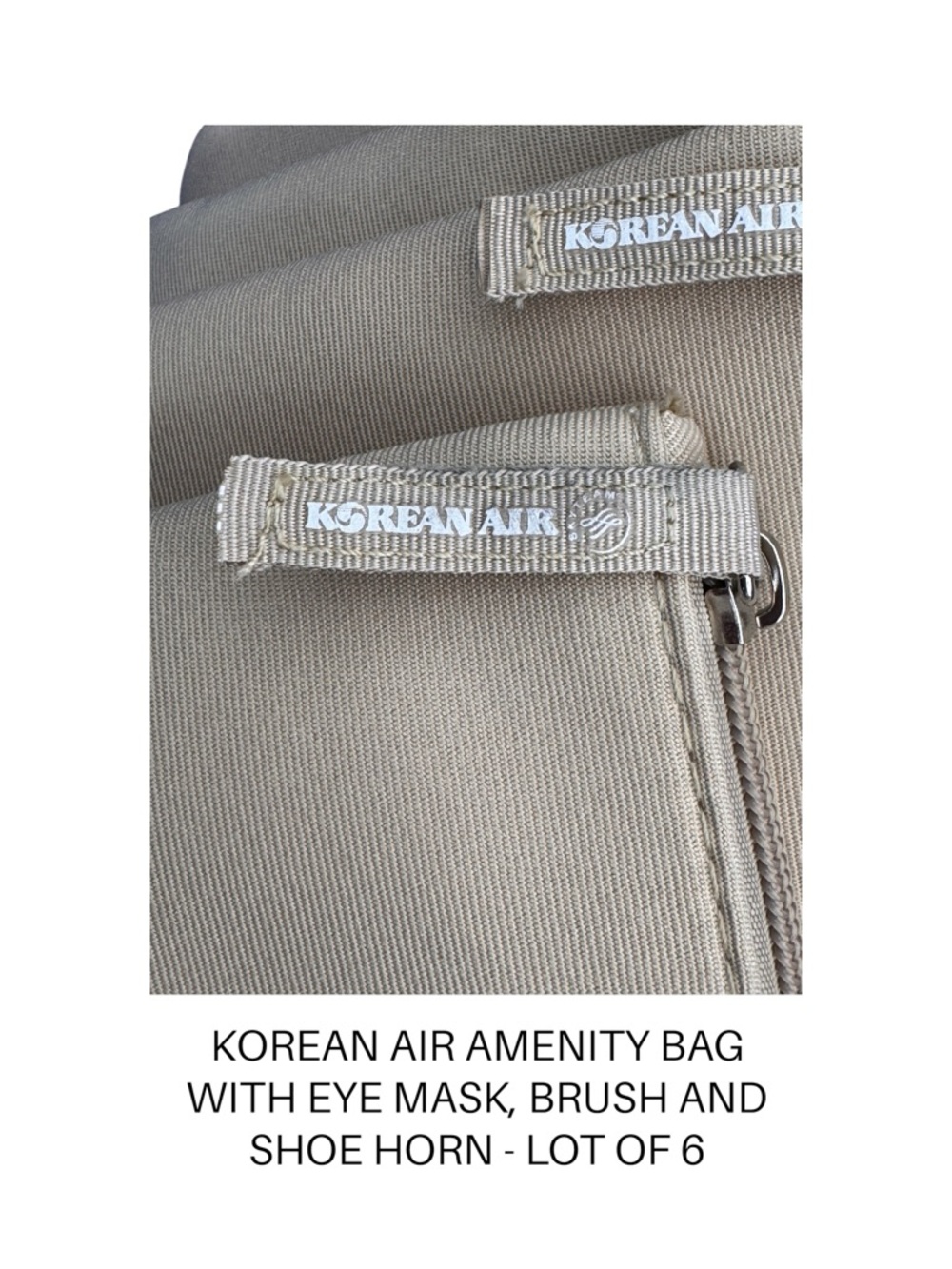 Lot of 6 Korean Air Amenity Kits without skincare products - Picture 4 of 4